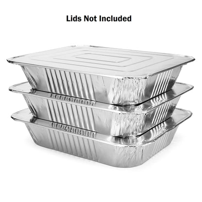Mr Miracle Foil Pans. Pack 25. Disposable. Ideal for Baking, Cakes, To-Go Takeout. Freezer Safe