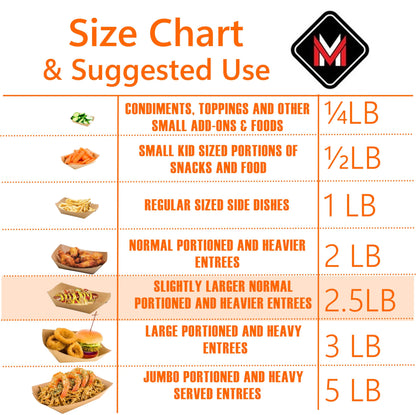Mr. Miracle White and Red Paper Food Tray. 2.5-Pound Size